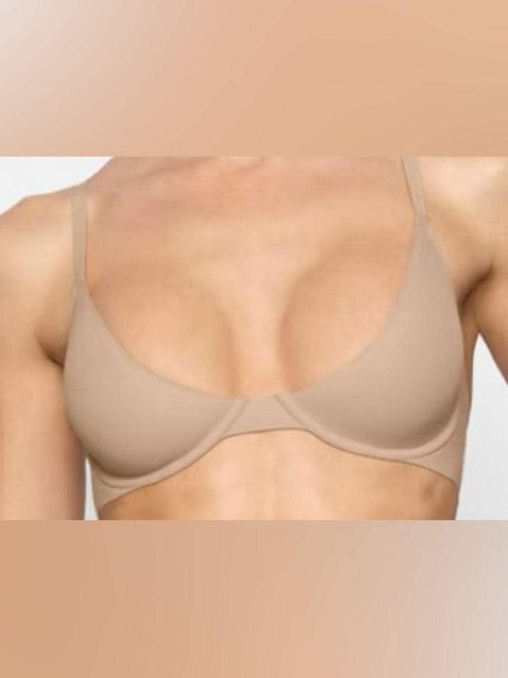 SKIMS Push-Up Demi Bra Sz 30C Underwire - Siena - NWT - Fits Everybody